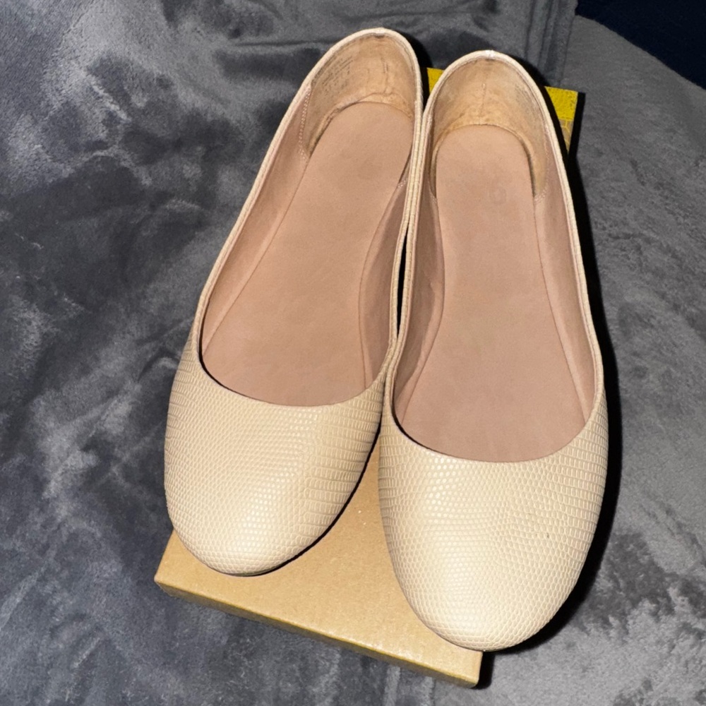 Mix No. 6 Danzey Ballet Flats Bone Tan Snakeskin